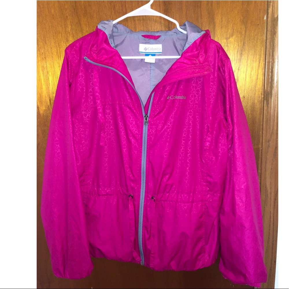 Columbia Hooded Rain Jacket Size XL